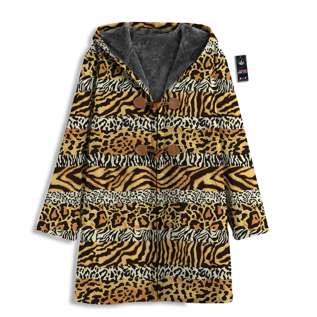 Striped Tiger Skins Print Pattern Men's Windbreaker Jacket-grizzshop