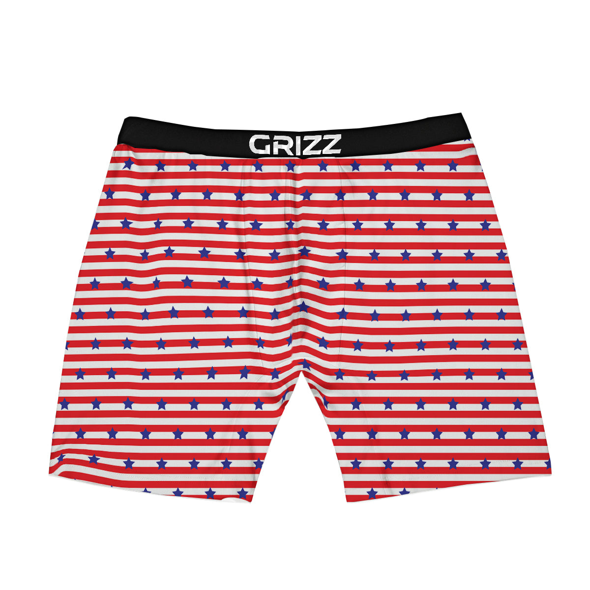 Striped USA Patriotic Print Pattern Boxer Briefs-grizzshop