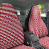 Striped USA Patriotic Print Pattern Car Seat Covers-grizzshop