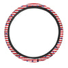 Striped USA Patriotic Print Pattern Car Steering Wheel Cover-grizzshop