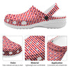 Striped USA Patriotic Print Pattern Clog-grizzshop