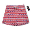 Striped USA Patriotic Print Pattern Men's Running Shorts-grizzshop