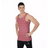 Striped USA Patriotic Print Pattern Men's Tank Top-grizzshop