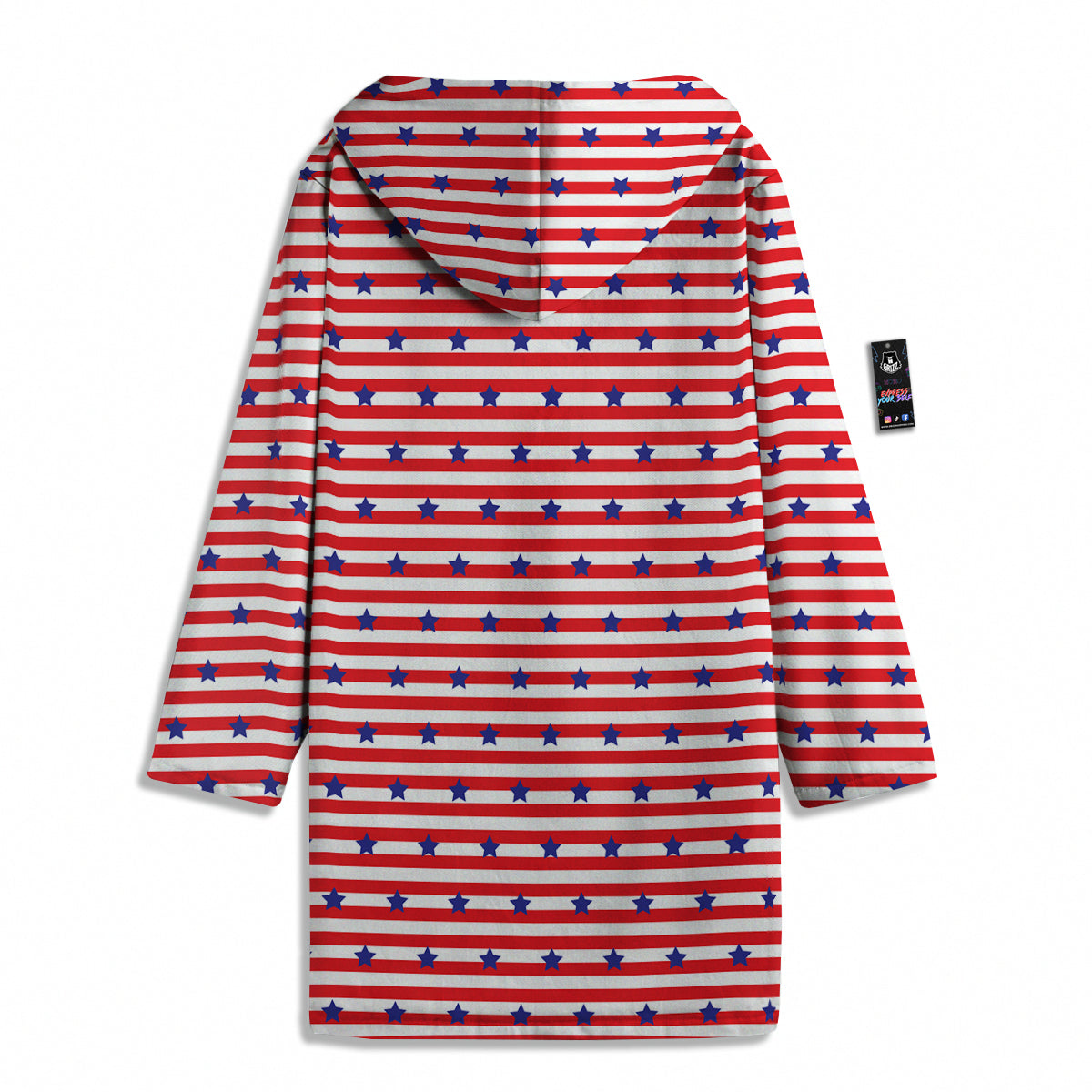 Striped USA Patriotic Print Pattern Men's Windbreaker Jacket-grizzshop