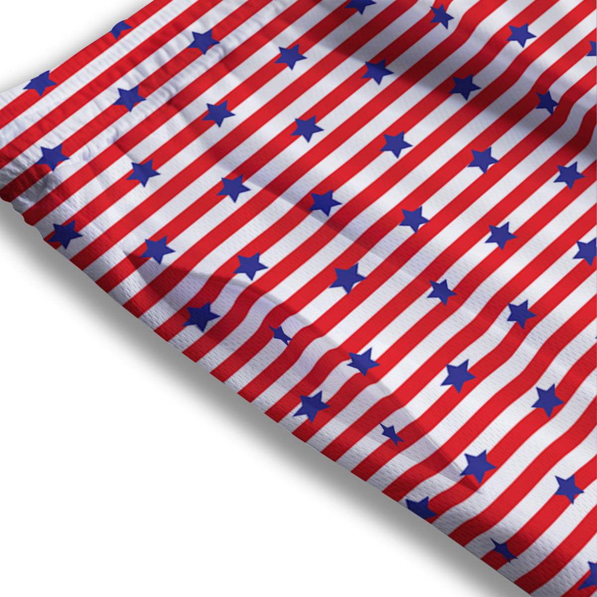 Striped USA Patriotic Print Pattern Mesh Shorts