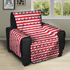 Striped USA Patriotic Print Pattern Recliner Protector-grizzshop