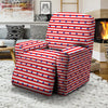 Striped USA Patriotic Print Pattern Recliner Slipcover-grizzshop