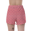 Striped USA Patriotic Print Pattern Women's Shorts-grizzshop