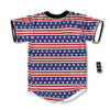 Striped USA Print Pattern Baseball Jersey-grizzshop