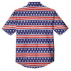 Striped USA Print Pattern Button Up Shirt-grizzshop