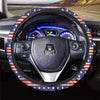 Striped USA Print Pattern Car Steering Wheel Cover-grizzshop