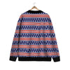 Striped USA Print Pattern Cardigan-grizzshop