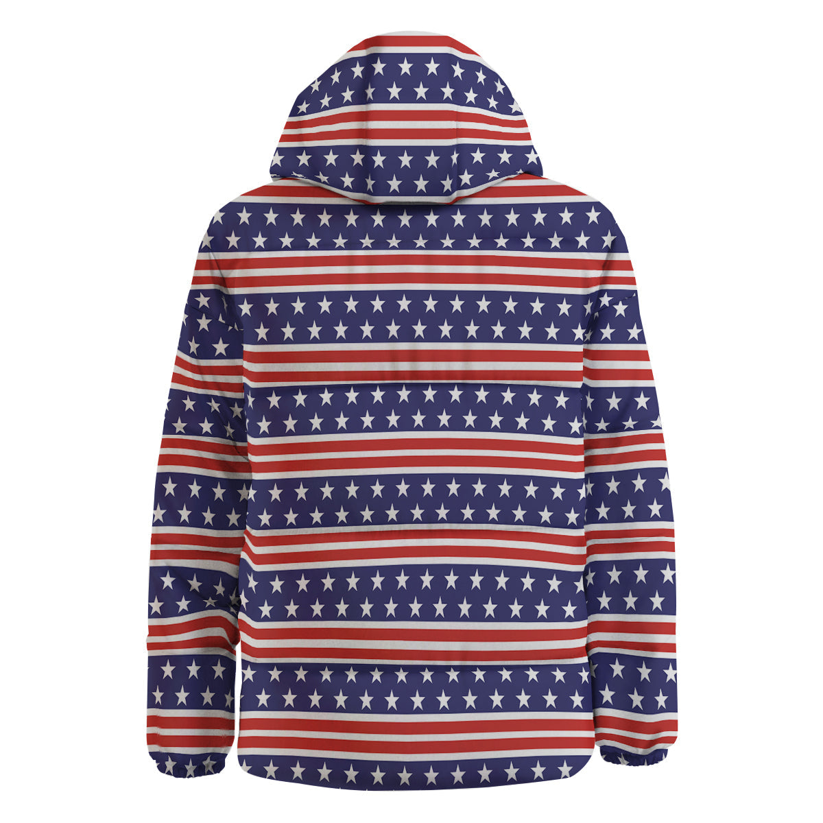 Striped USA Print Pattern Down Jacket-grizzshop