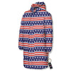 Striped USA Print Pattern Long Down Jacket-grizzshop