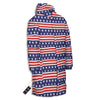 Striped USA Print Pattern Long Down Jacket-grizzshop