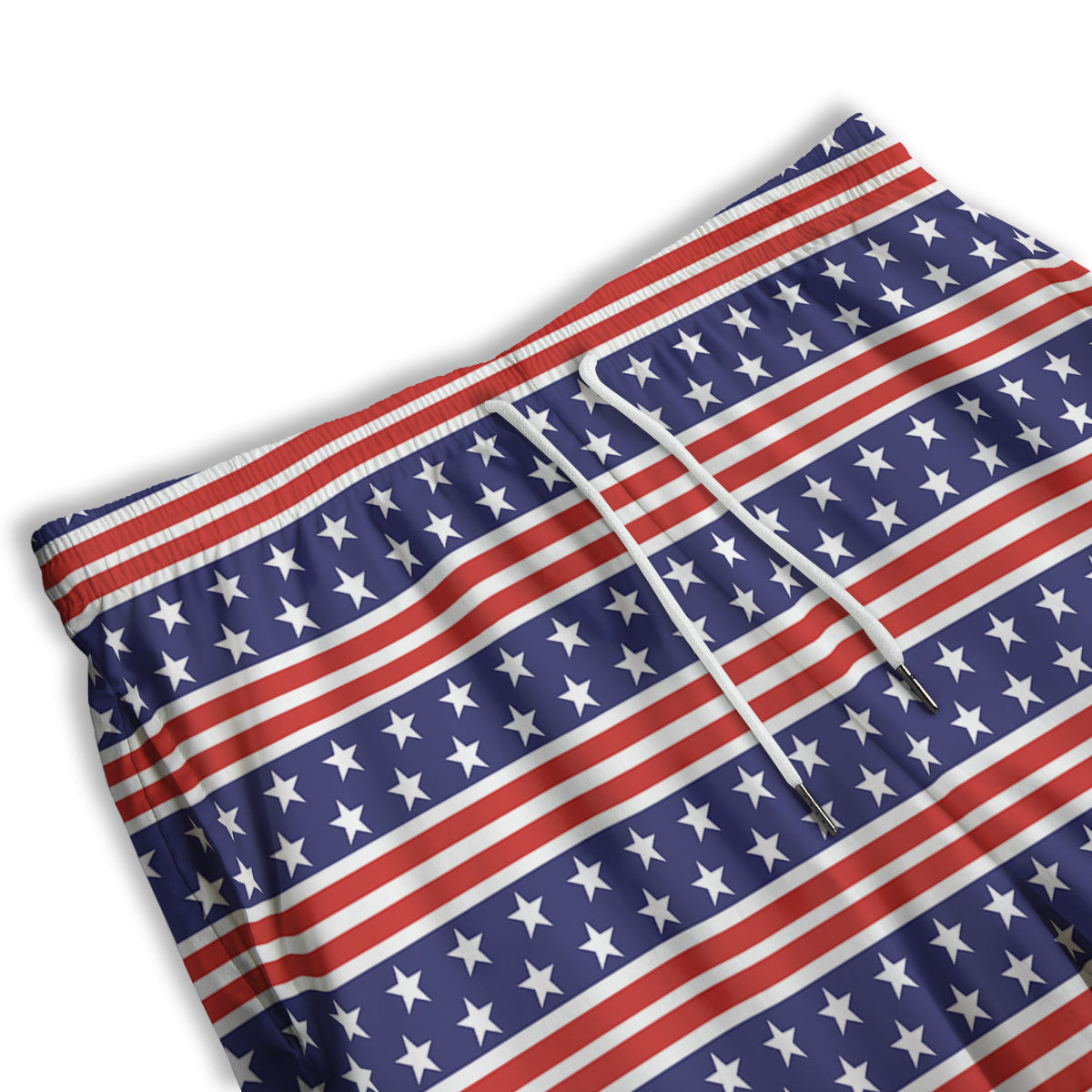 Striped USA Print Pattern Men's Athletic Shorts