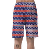 Striped USA Print Pattern Men's Shorts-grizzshop