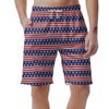 Striped USA Print Pattern Men's Shorts-grizzshop