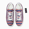 Striped USA Print Pattern Platform Shoes-grizzshop