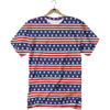 Striped USA Print Pattern T-Shirt-grizzshop