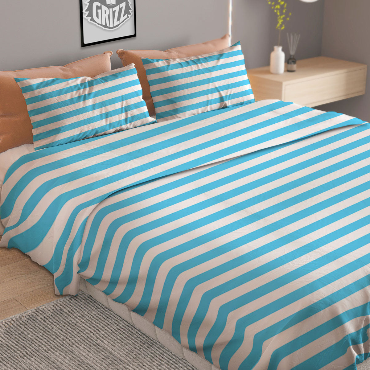 Soccer Ball Green Print Pattern Duvet Cover Bedding Set
