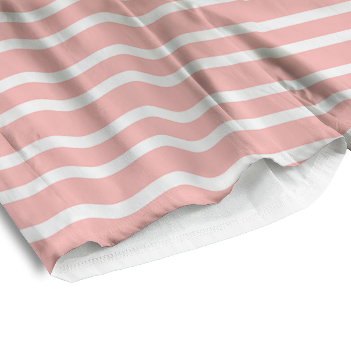 Striped White And Pink Print Pattern Men's Athletic Shorts