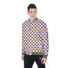 Striped White Heart On LGBT Pride Print Pattern Baseball Jacket-grizzshop