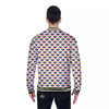 Striped White Heart On LGBT Pride Print Pattern Baseball Jacket-grizzshop