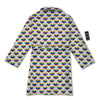 Striped White Heart On LGBT Pride Print Pattern Bathrobe-grizzshop