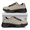 Striped White Heart On LGBT Pride Print Pattern Black Chunky Shoes-grizzshop