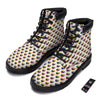 Striped White Heart On LGBT Pride Print Pattern Boots-grizzshop