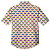 Striped White Heart On LGBT Pride Print Pattern Button Up Shirt-grizzshop