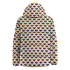 Striped White Heart On LGBT Pride Print Pattern Down Jacket-grizzshop