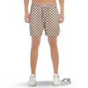 Striped White Heart On LGBT Pride Print Pattern Men's Gym Shorts-grizzshop