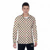 Striped White Heart On LGBT Pride Print Pattern Men's Long Sleeve Shirts-grizzshop