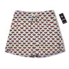 Striped White Heart On LGBT Pride Print Pattern Men's Running Shorts-grizzshop