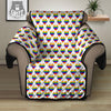 Striped White Heart On LGBT Pride Print Pattern Recliner Protector-grizzshop