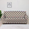 Striped White Heart On LGBT Pride Print Pattern Sofa Cover-grizzshop