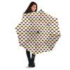 Striped White Heart On LGBT Pride Print Pattern Umbrella-grizzshop