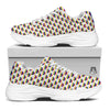 Striped White Heart On LGBT Pride Print Pattern White Chunky Shoes-grizzshop