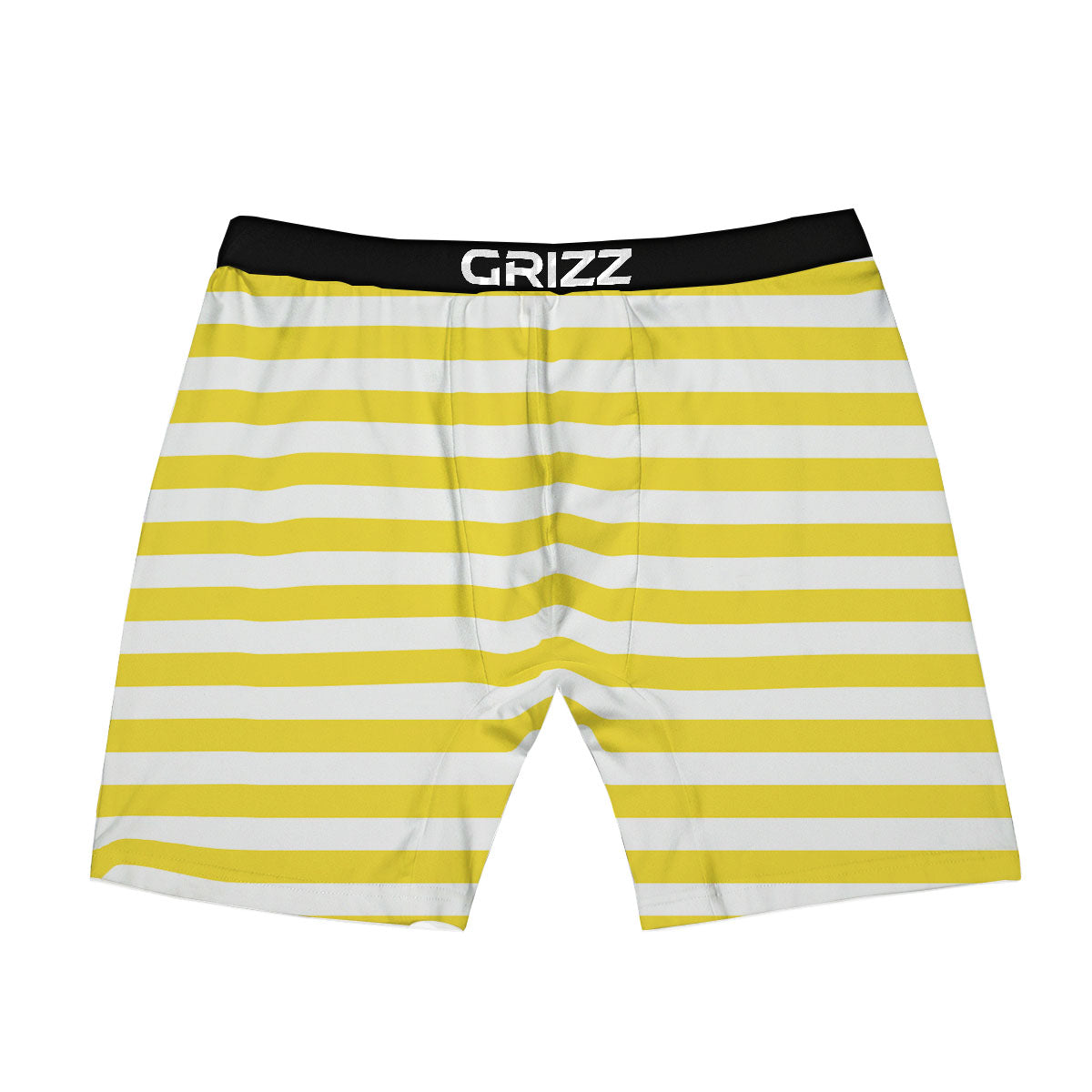 Striped Yellow Print Pattern Boxer Briefs-grizzshop