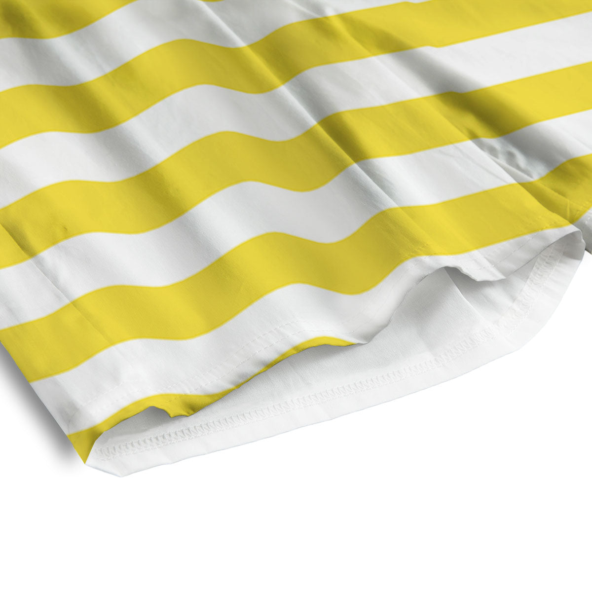 Striped Yellow Print Pattern Men's Athletic Shorts
