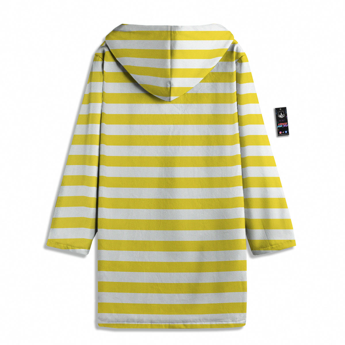 Striped Yellow Print Pattern Men's Windbreaker Jacket-grizzshop
