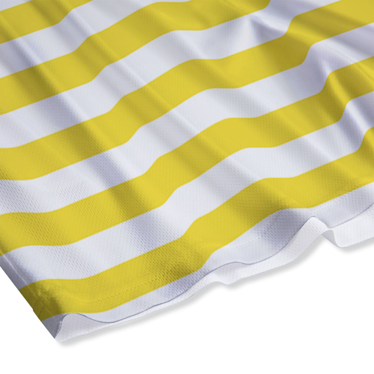 Striped Yellow Print Pattern Mesh Shorts
