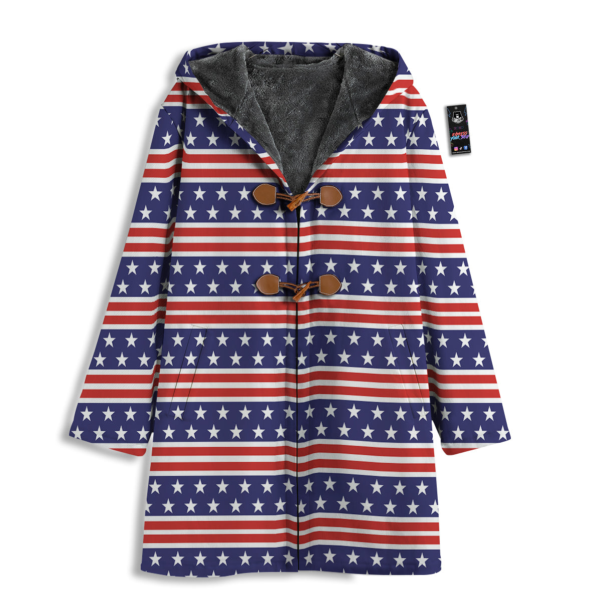 Striped USA Print Pattern Men's Windbreaker Jacket-grizzshop