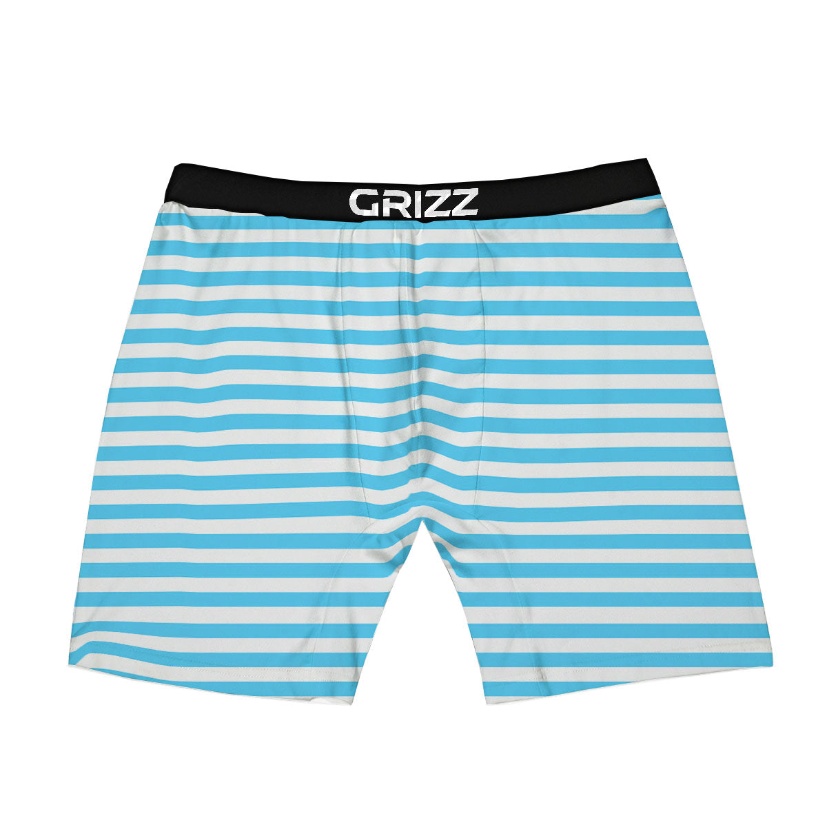 Striped White And Blue Print Pattern Boxer Briefs