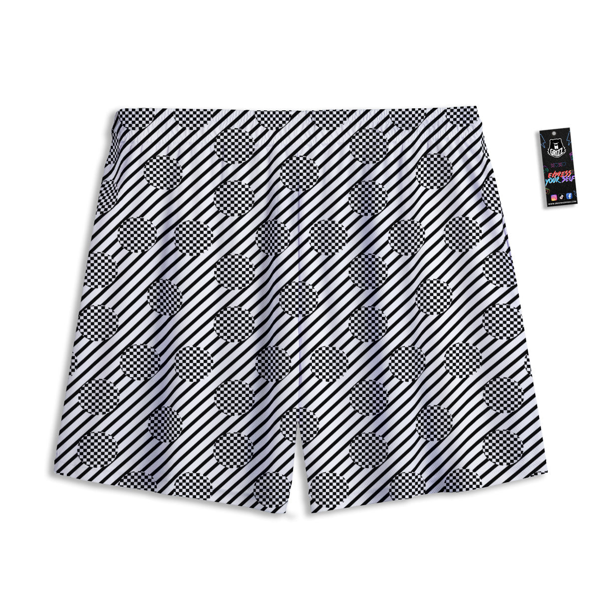 Teddy Bear Cute Print Pattern Mesh Shorts