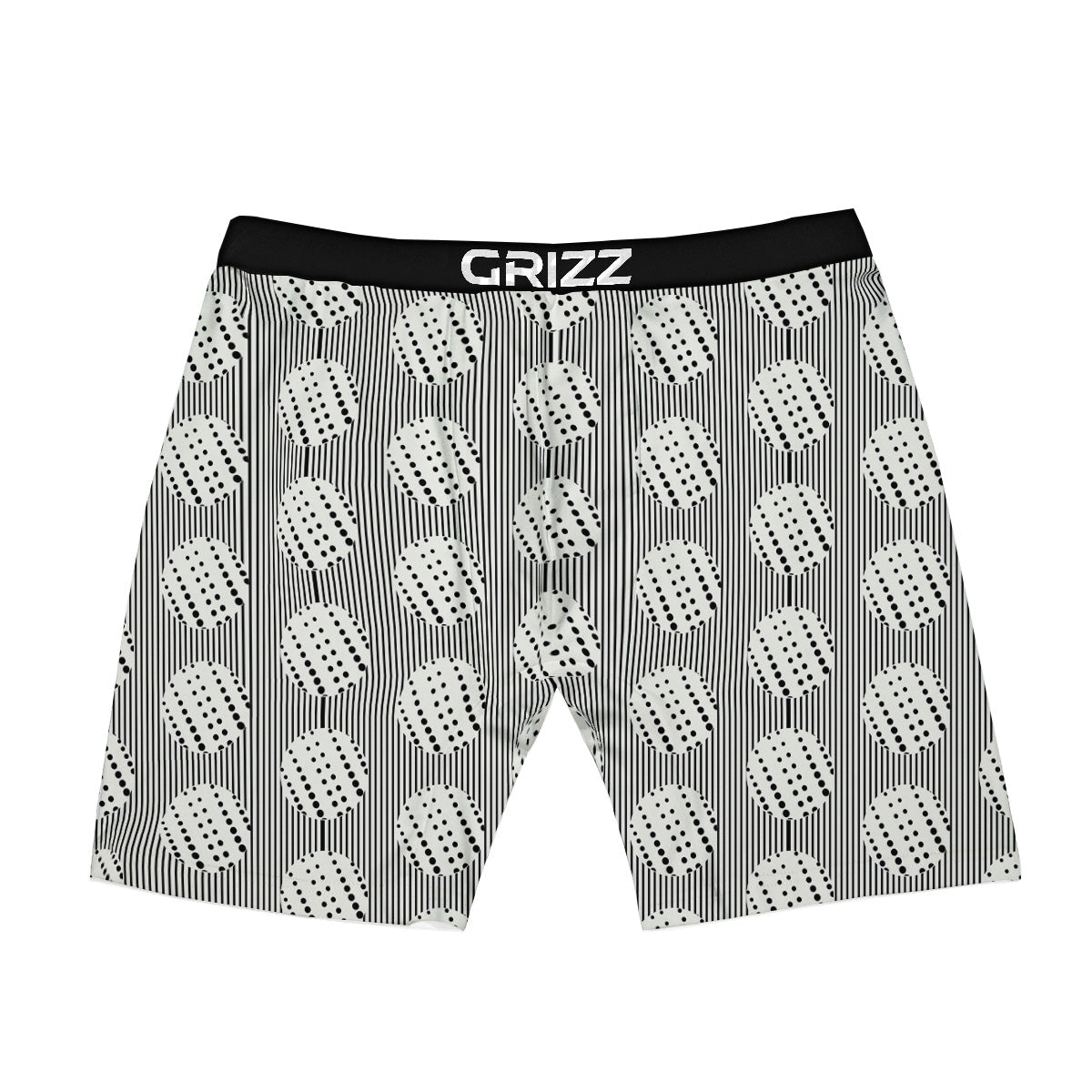 Stripes And Polka Dot Print Pattern Boxer Briefs-grizzshop