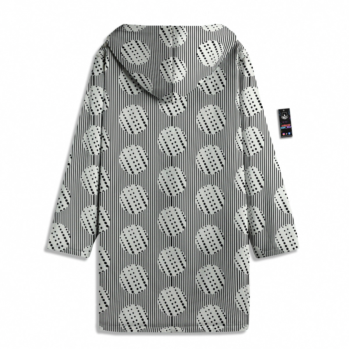 Stripes And Polka Dot Print Pattern Men's Windbreaker Jacket-grizzshop