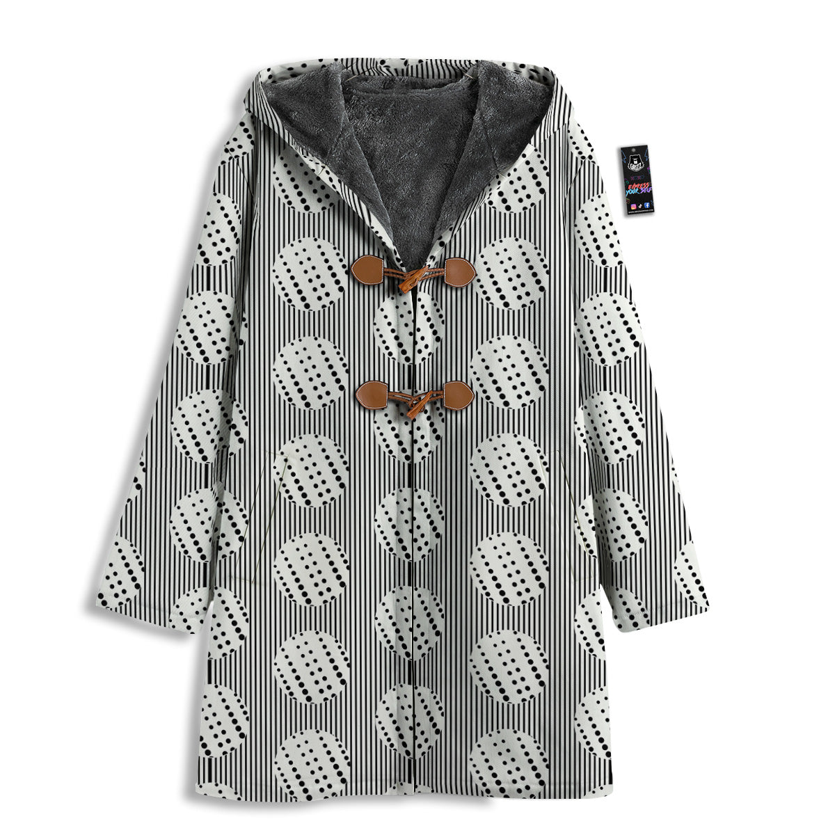 Stripes And Polka Dot Print Pattern Men's Windbreaker Jacket-grizzshop